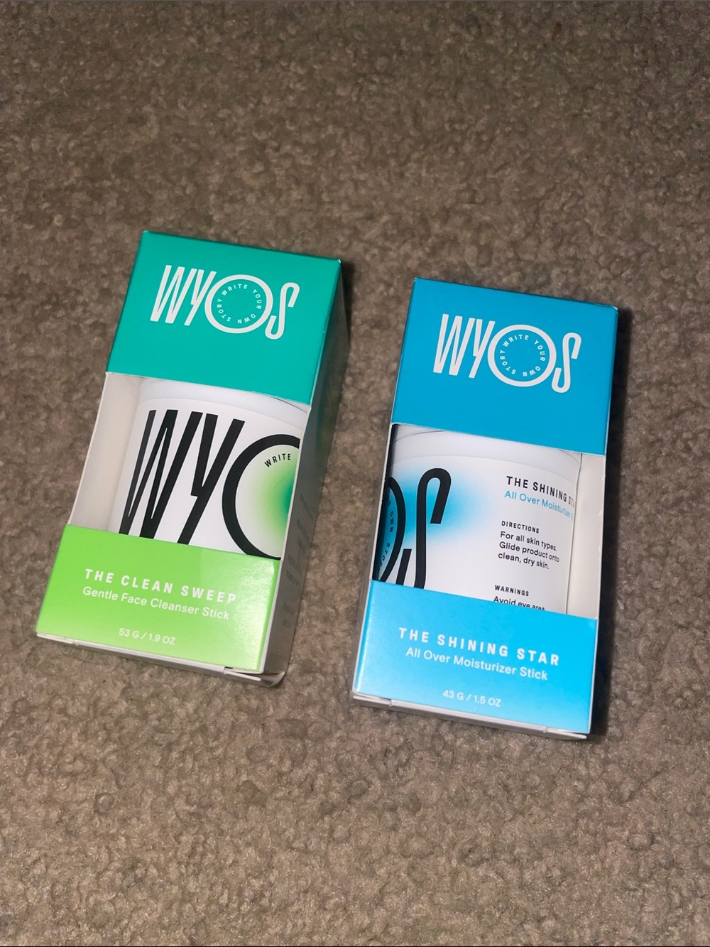 WYOS The Shining Star & The Clean Sweep Sticks with Teal Cosmetic Pouch
